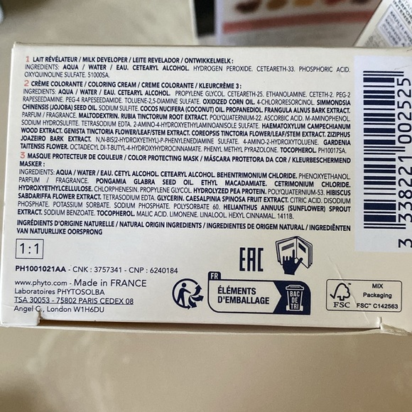 3 boxes Phyto Hair Dye Color #3 Dark Brown - Picture 3 of 3